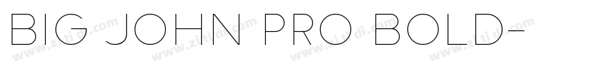 BIG JOHN PRO BOLD字体转换